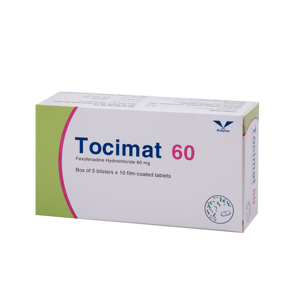 Tocimat 60 H/50 Hộp 5 Vỉ x 10 Viên Bidiphar