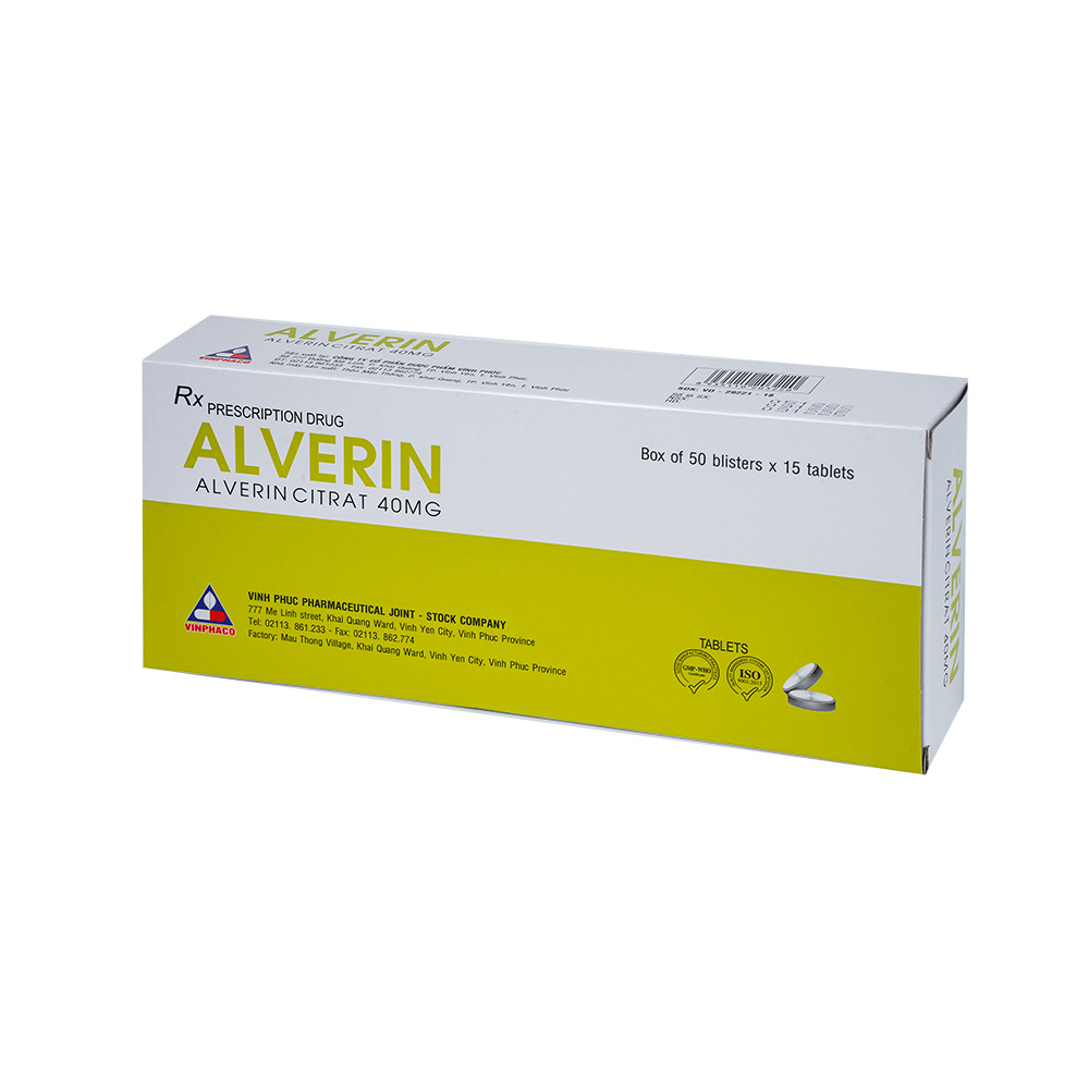 ALVERIN Hộp 50 vỉ x 15 viên  VINPHACO
