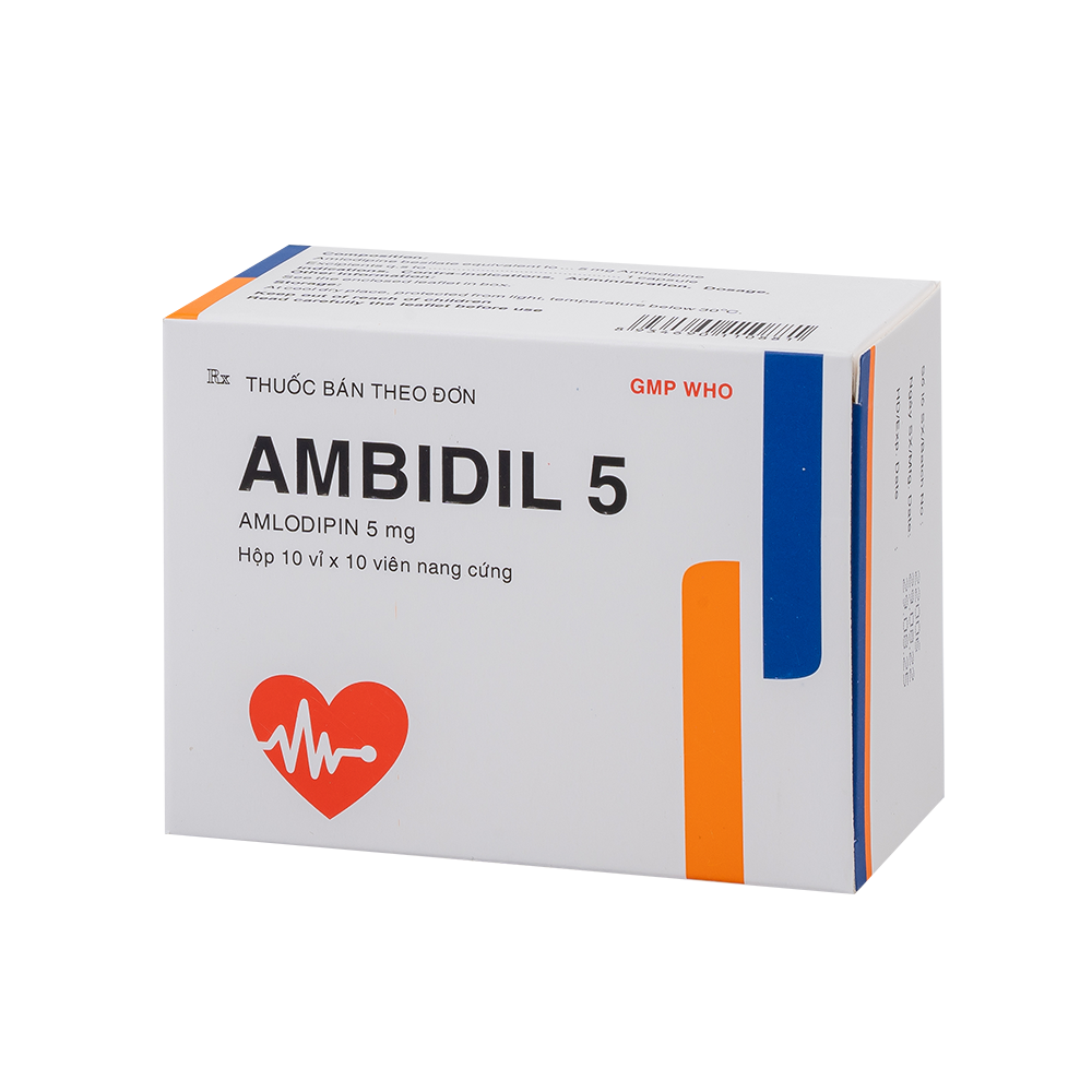 Ambidil 5 H/100 Hộp 10 Vỉ x 10 Viên Bidiphar