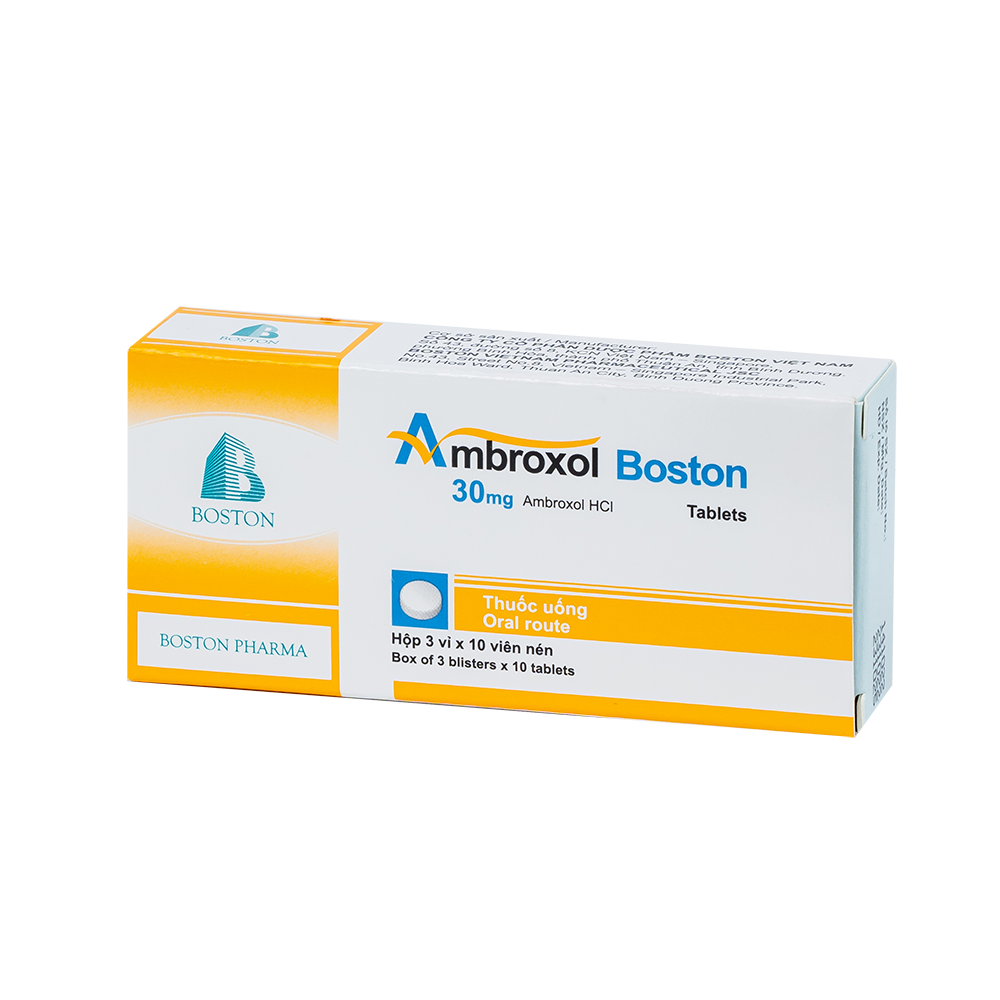 AMBROXOL BOSTON Hộp 3 vỉ x 10 viên nén Boston