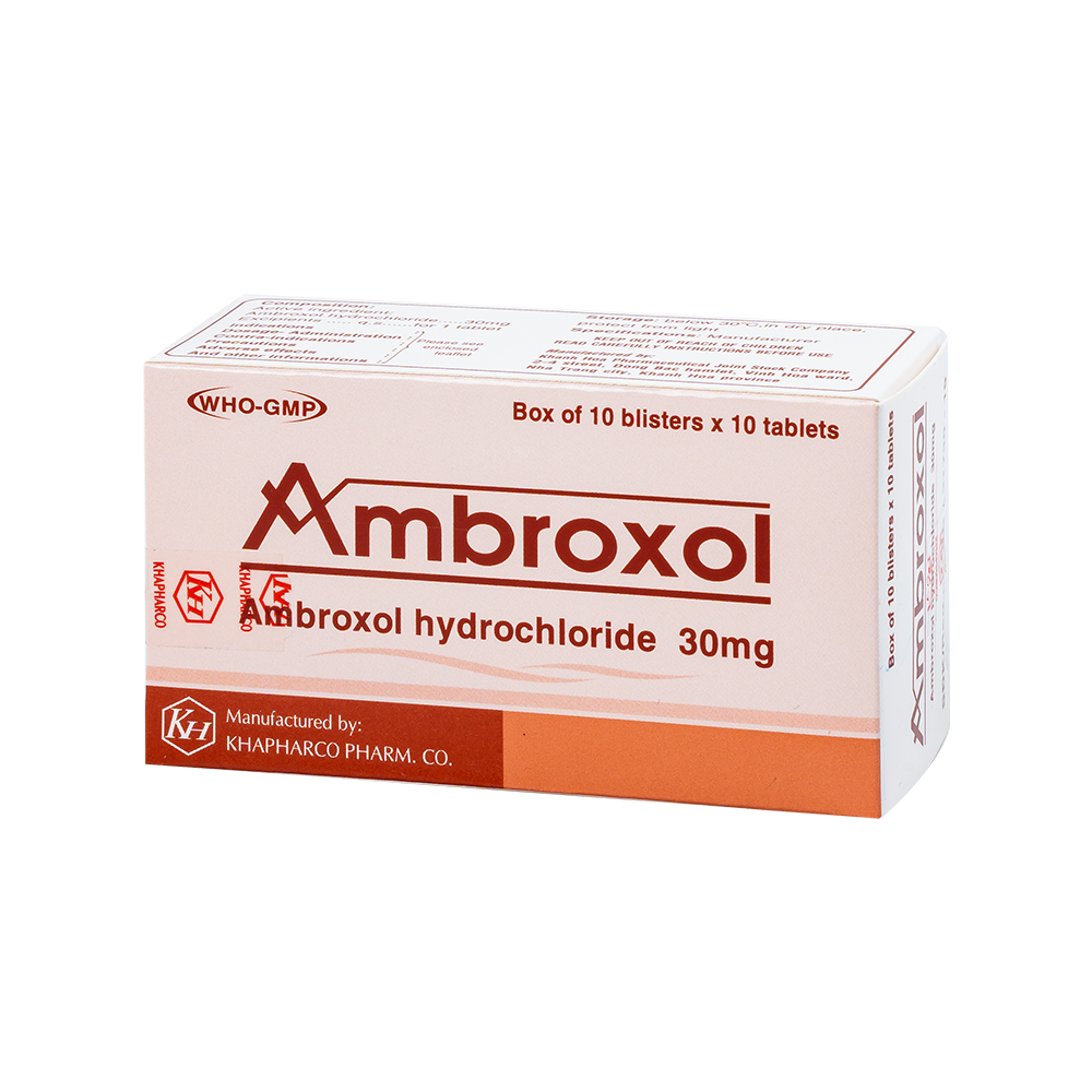 AMBROXOL Hộp 100 viên Khapharco