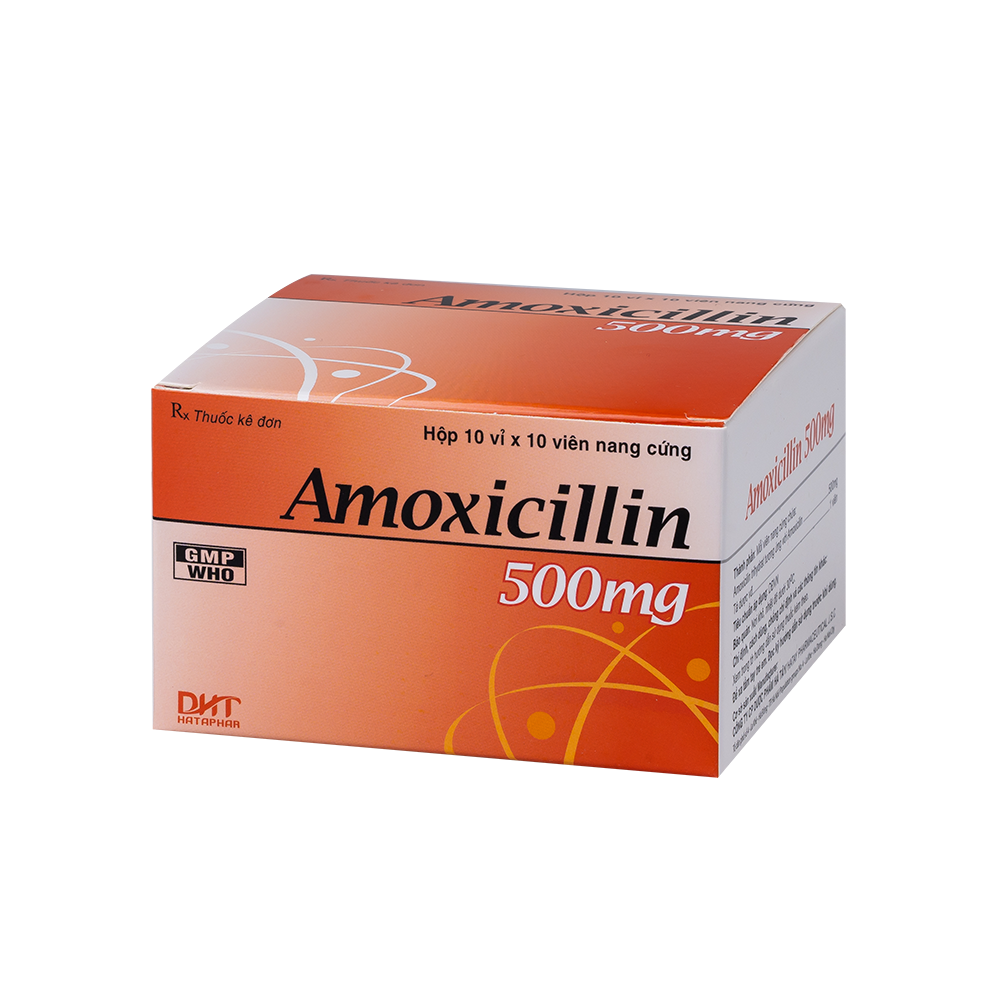 Amoxicillin 0,5g DPM H/10vỉ x10viên Hataphar