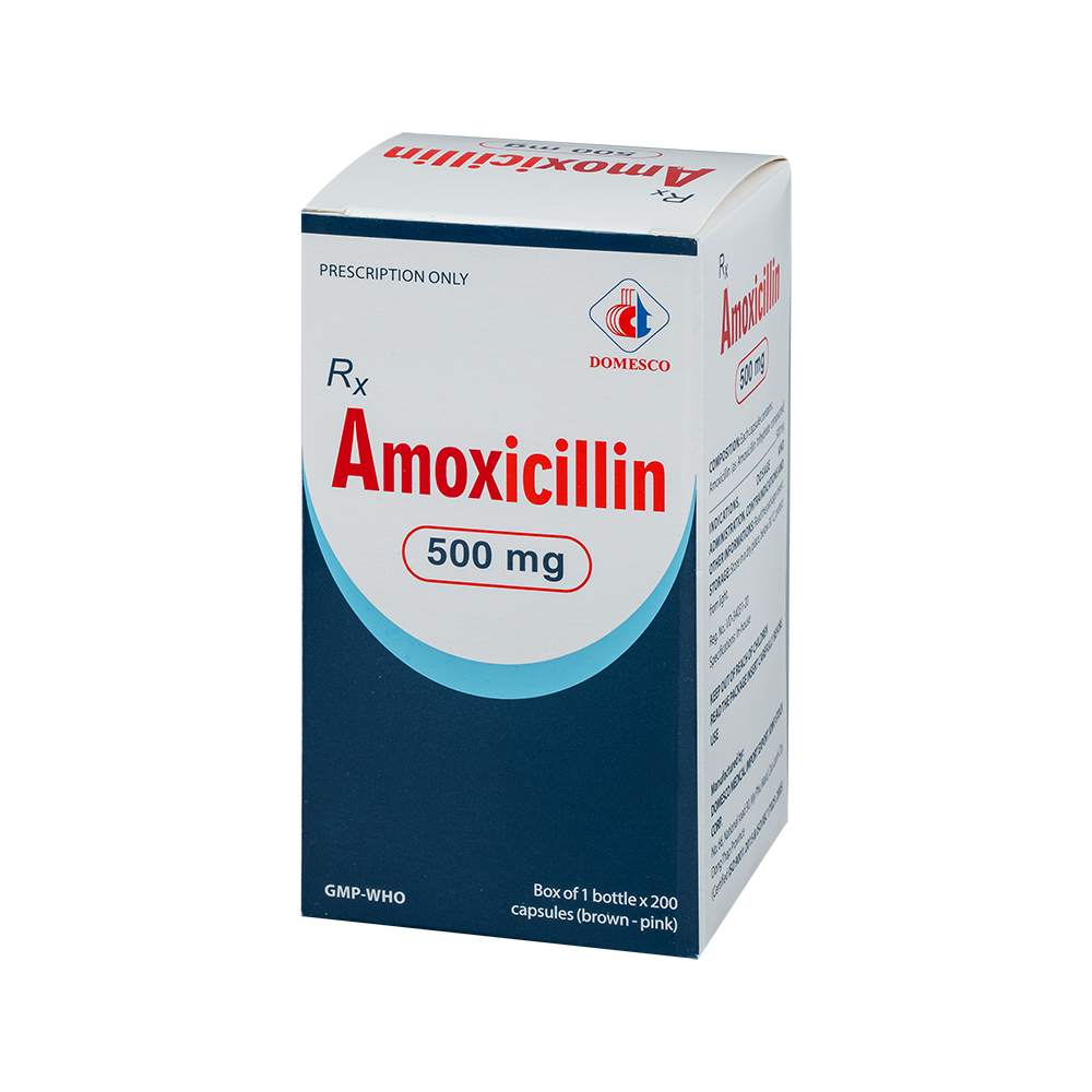 Amoxicillin 500 mg -NH Chai 200 viên Domesco
