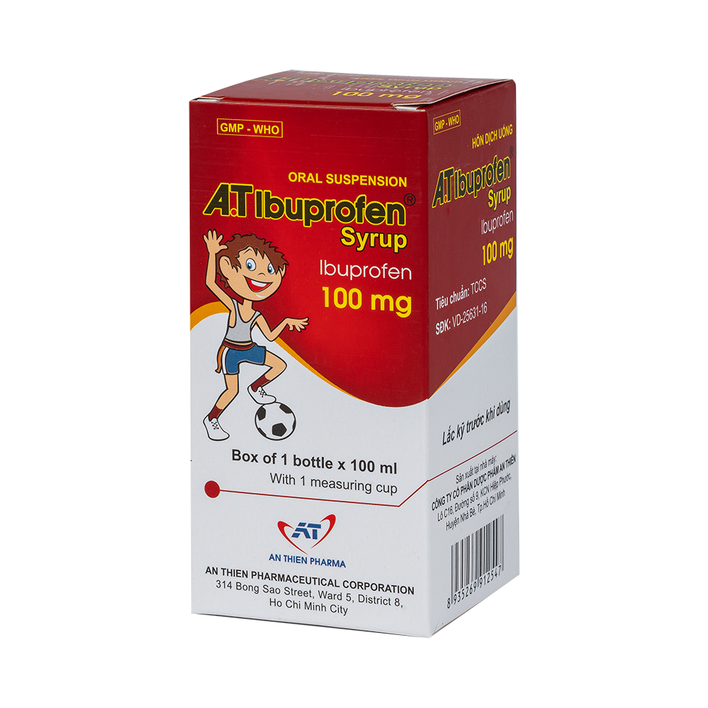 A.T IBUPROFEN syrup Hộp 1 chai 100 ml