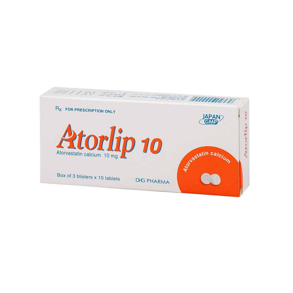 Atorlip Hộp 3 Vỉ x 10 Viên DHG