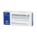 Atorvastatin 20mg Hộp 3 vỉ x 10 viên Medipharco