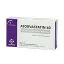Atorvastatin 40mg Hộp 3 vỉ x 10 viên Medipharco