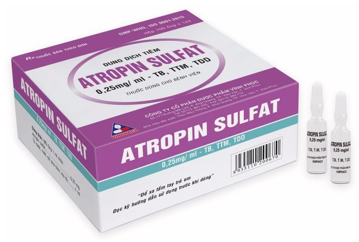 ATROPIN SULFAT Hộp 100 ống  VINPHACO
