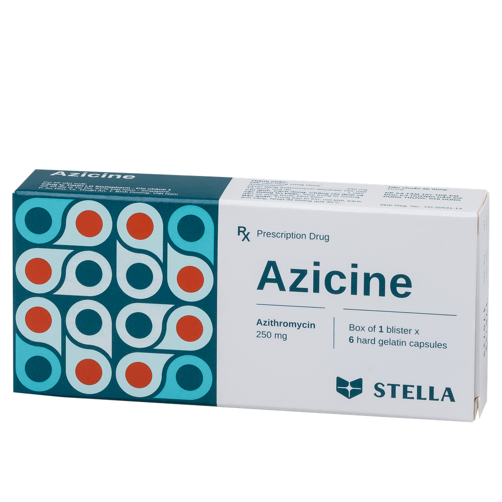 Azicine  Hôp/06viên Stella