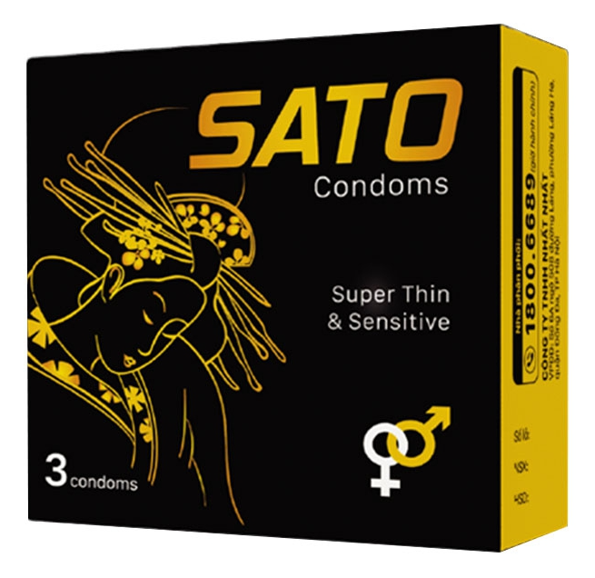 Bao cao su SATO Hộp 3 chiếc  Nhất Nhất