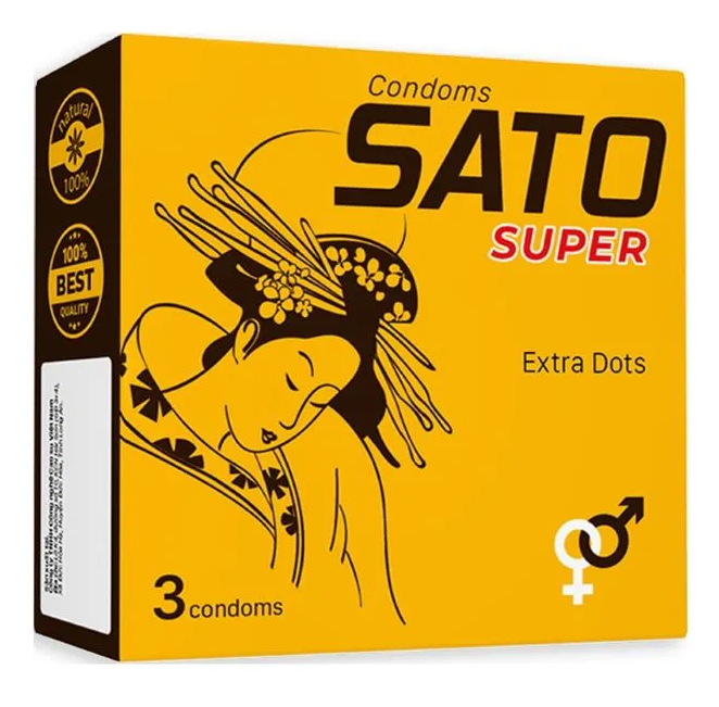 Bao cao su SATO SUPER Hộp 3 chiếc  Nhất Nhất
