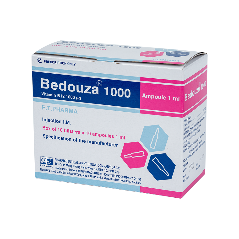 BEDOUZA 1000 Hộp 100 ống 1ml F.T.PHARMA