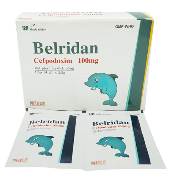 Belridan 100mg (Hộp 14 gói)  
Hộp 14 gói x 3,5g Me di sun