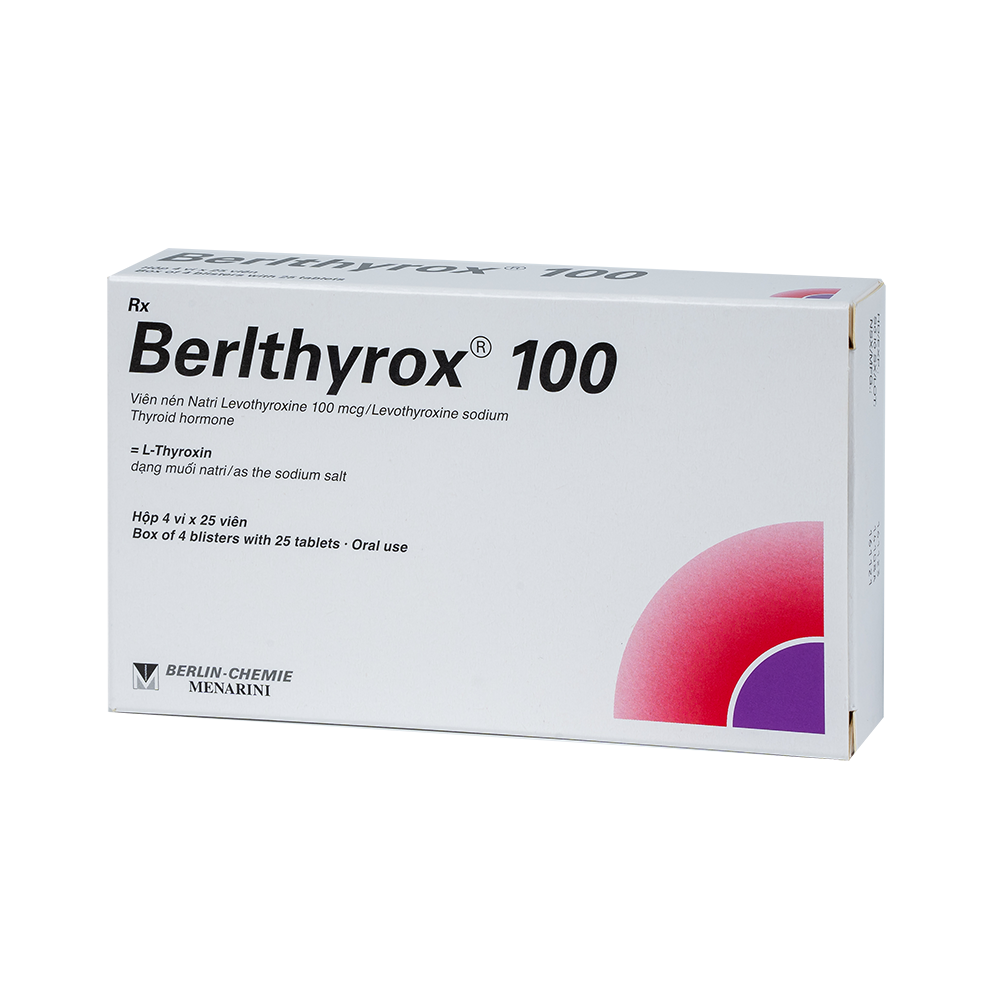 BERLTHYROX 100 Hộp 4 vỉ x 25 viên Berlin Chemie AG