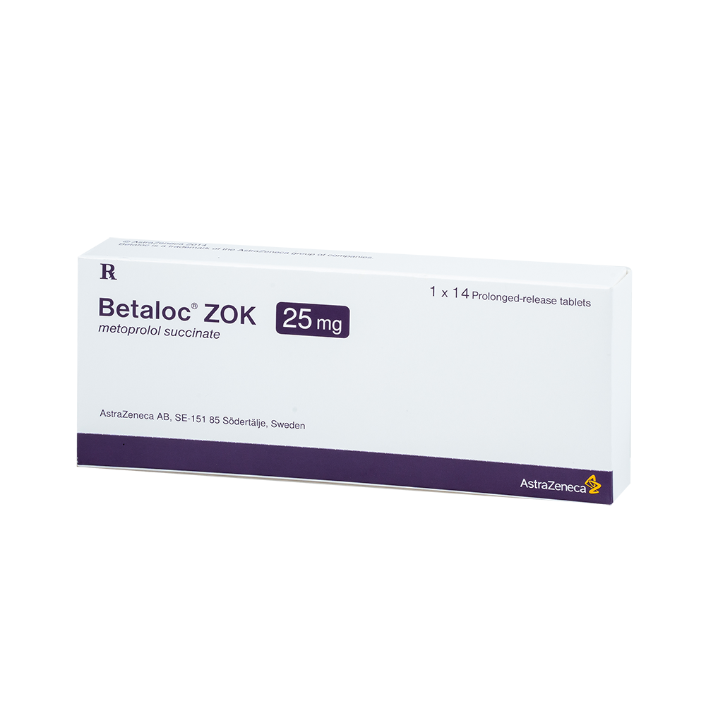 Betaloc Zok 25mg Hộp 1 vỉ x 14 viên AstraZeneca AB