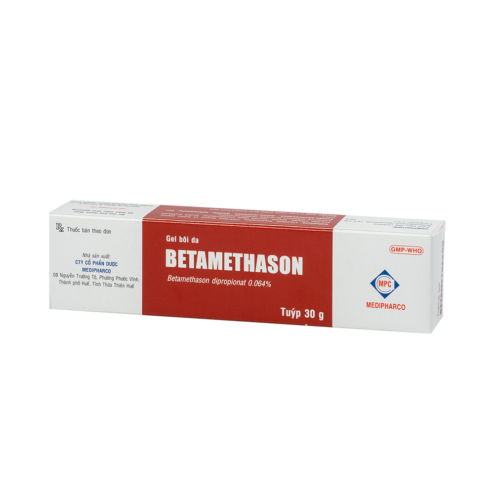 Betamethasone 30g Gel Hộp 1 tuýp 30g Medipharco