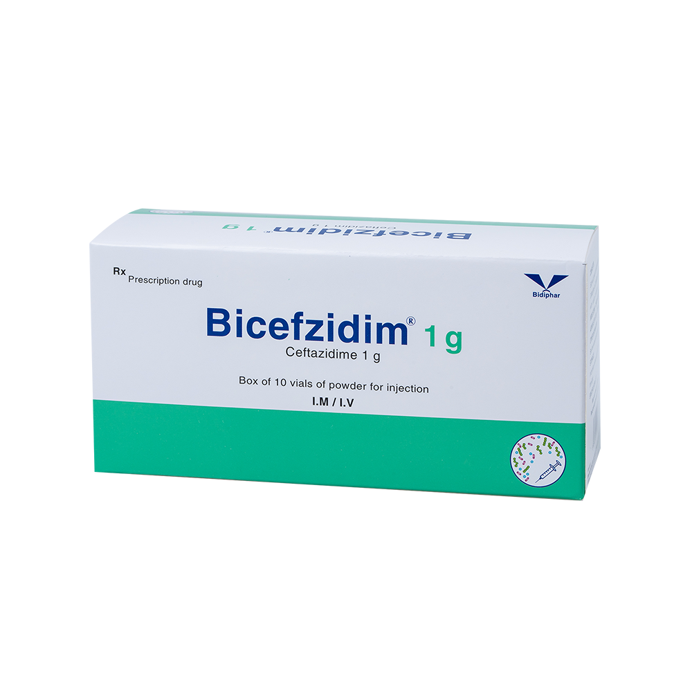 Bicefzidim 1g Hộp 10 Lọ BIDIPHAR