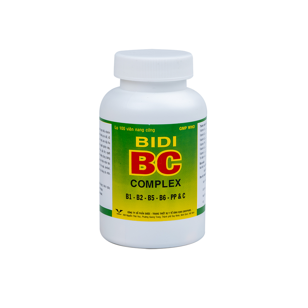 Bidi BC Complex 300mg Lọ 100 viên Bidiphar