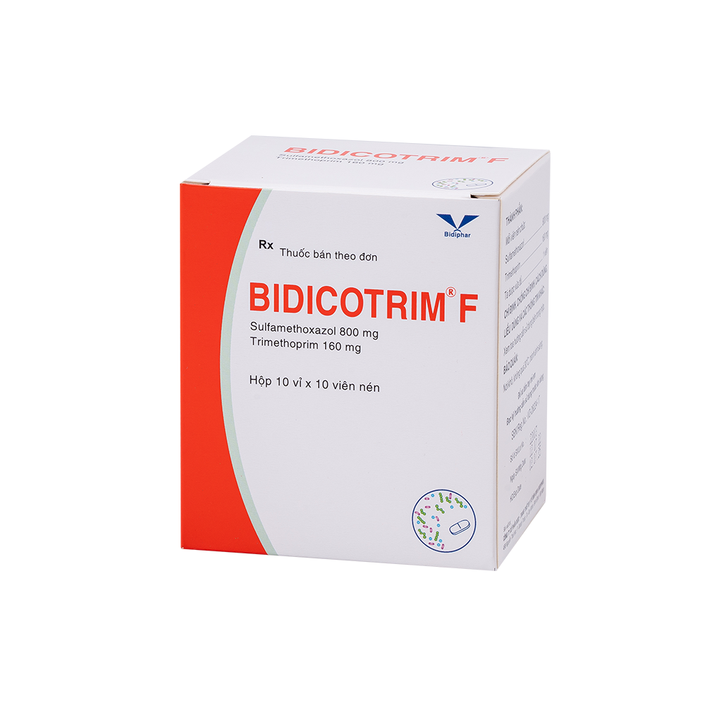 Bidicotrim F H/100 Hộp 10 Vỉ x 10 Viên Bidiphar