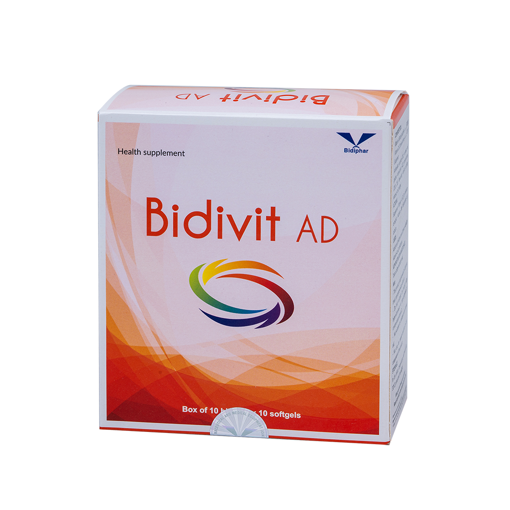 Bidivit AD H/100 Hộp 10 Vỉ x 10 Viên Bidiphar