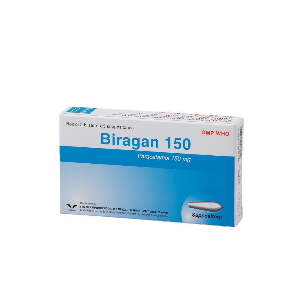 Biragan 150 H/10 Hộp 2 Vỉ x 5 Viên Bidiphar