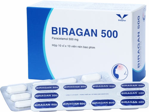 Biragan 500 H/100 (Alu-PVC) Hộp 10 Vỉ x 10 Viên Bidiphar