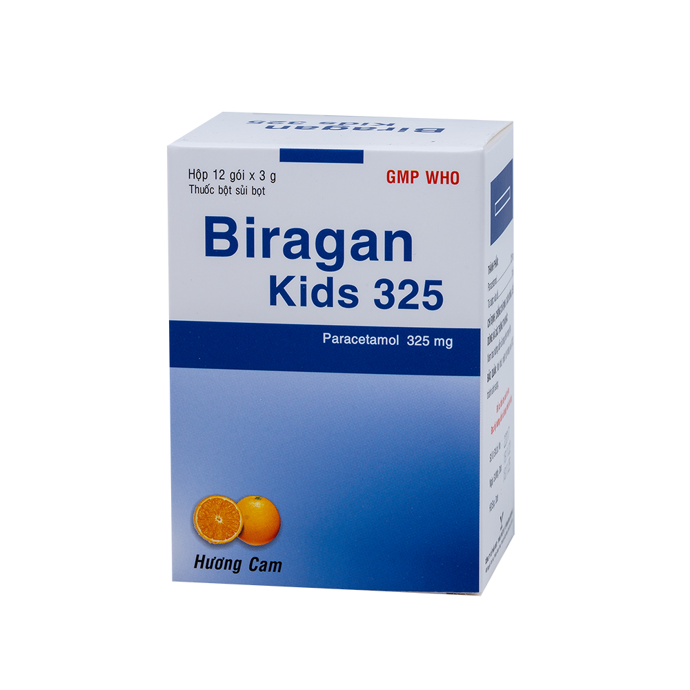 Biragan Kids 325 H/12 Hộp 12 Gói Bidiphar