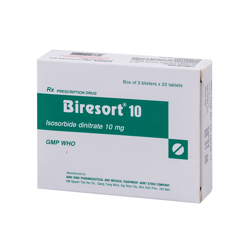 Biresort 10 H/60 Hộp 3 Vỉ x 20 Viên Bidiphar