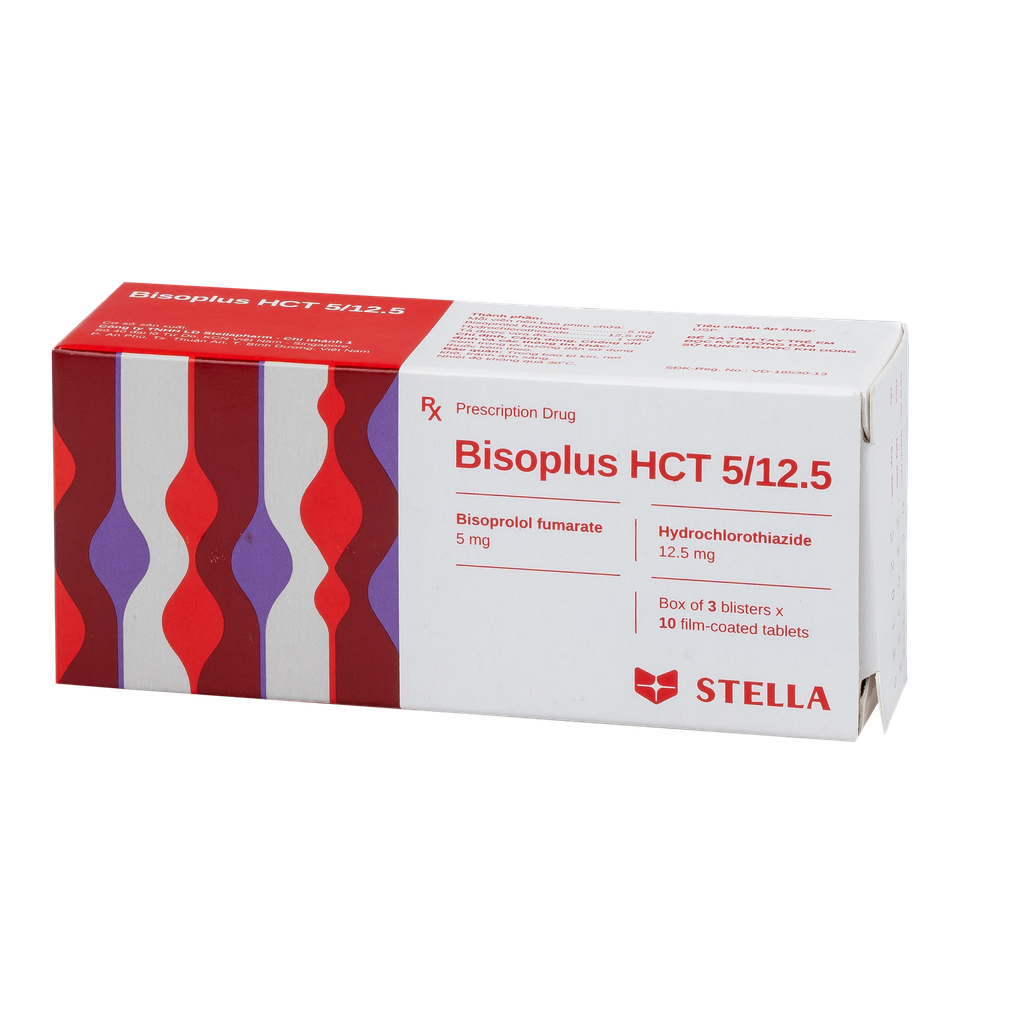 Bisoplus HCT 5mg/12,5 mg Hộp/30viên Stella