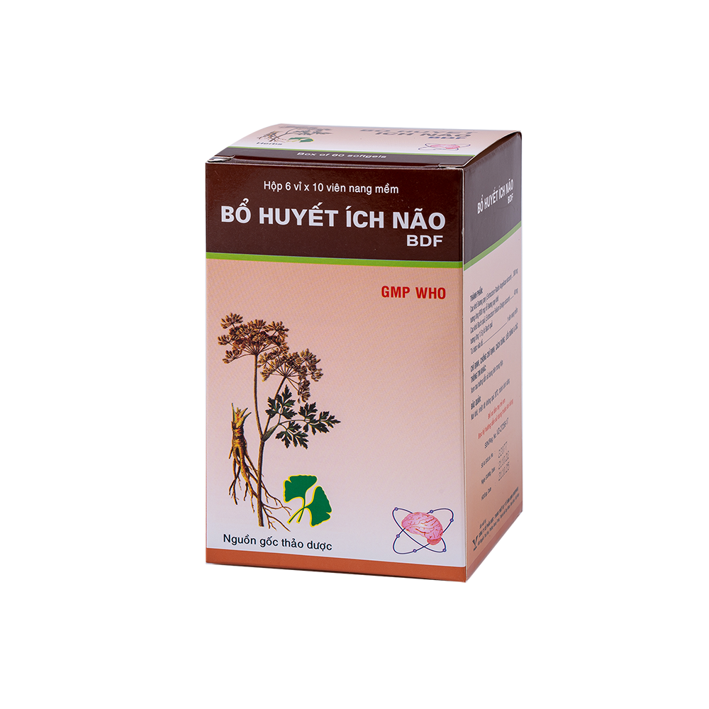 Bổ huyết ích não BDF H/60 Hộp 6 Vỉ x 10 Viên Bidiphar