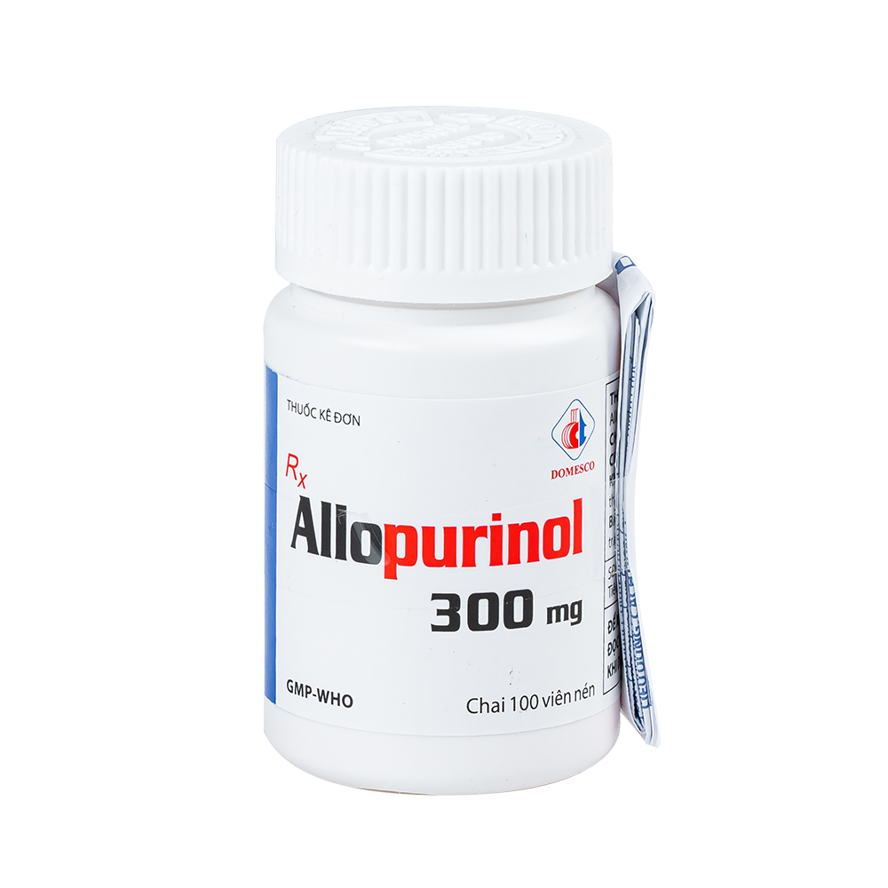 Allopurinol 300 mg Hộp 1 chai 100 viên Domesco