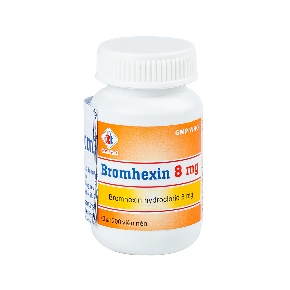 Bromhexin 8 mg Chai 200 viên Domesco