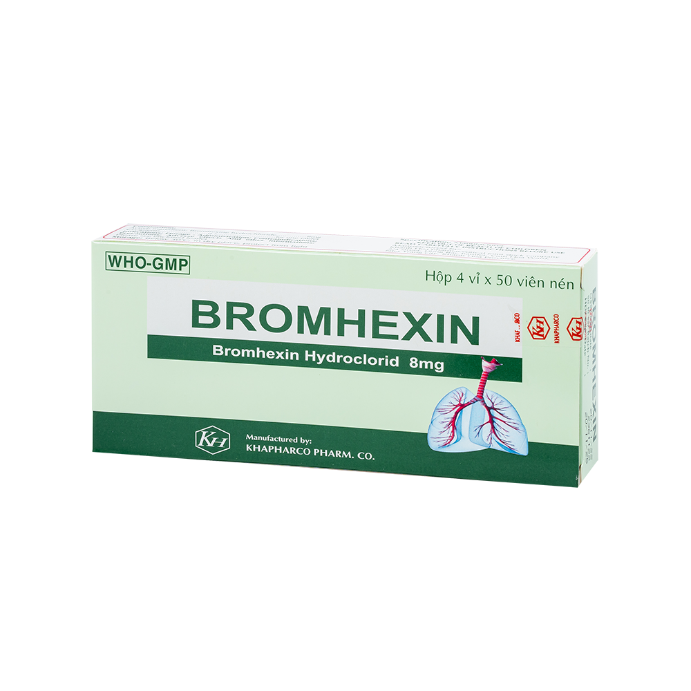 BROMHEXIN 8mg Hộp 200 viên Khapharco