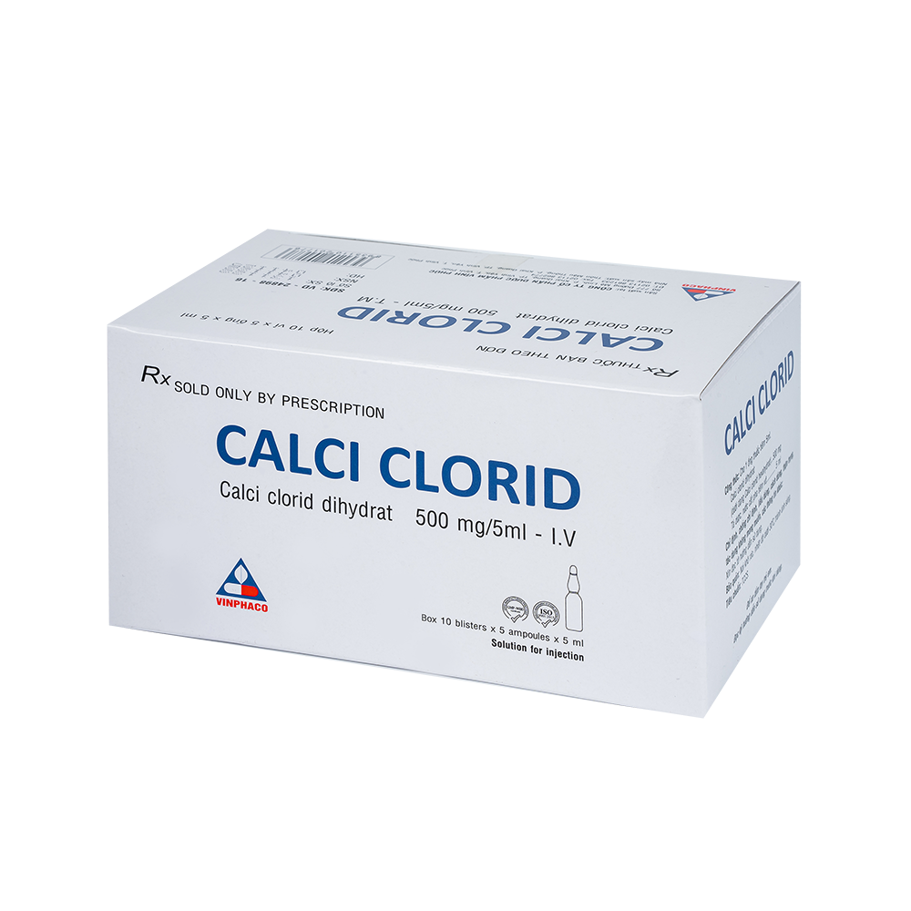 CALCI CLORID Hộp 10 vỉ x 5 ống  VINPHACO