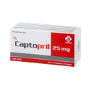Captopril 25 mg Hộp 10 vỉ x 10 viên Domesco