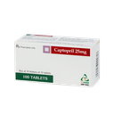 Captopril 25mg Hộp 10 vỉ x 10 viên TV.Pharm