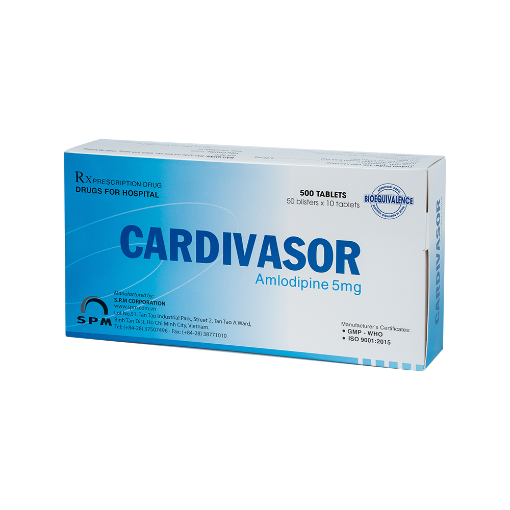 CARDIVASOR Hộp 50 vỉ x 10 viên