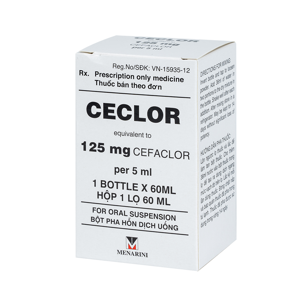 CECLOR SUS 125MG Lọ 60ml Menarini