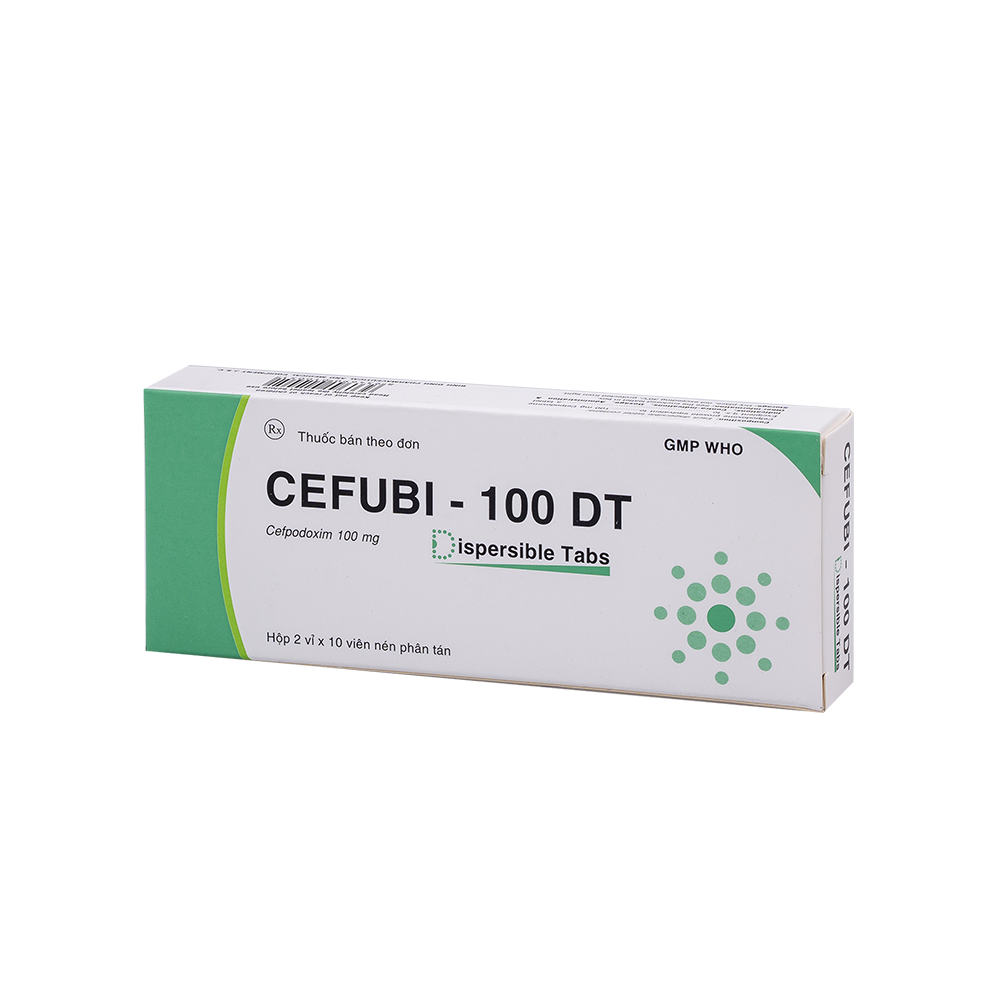 Cefubi -100DT H/20 Hộp 2 Vỉ x 10 Viên Bidiphar