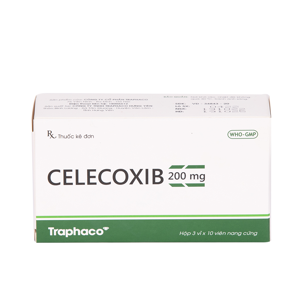 Celecoxib 200mg Hộp 3 vỉ x 10 viên Traphaco