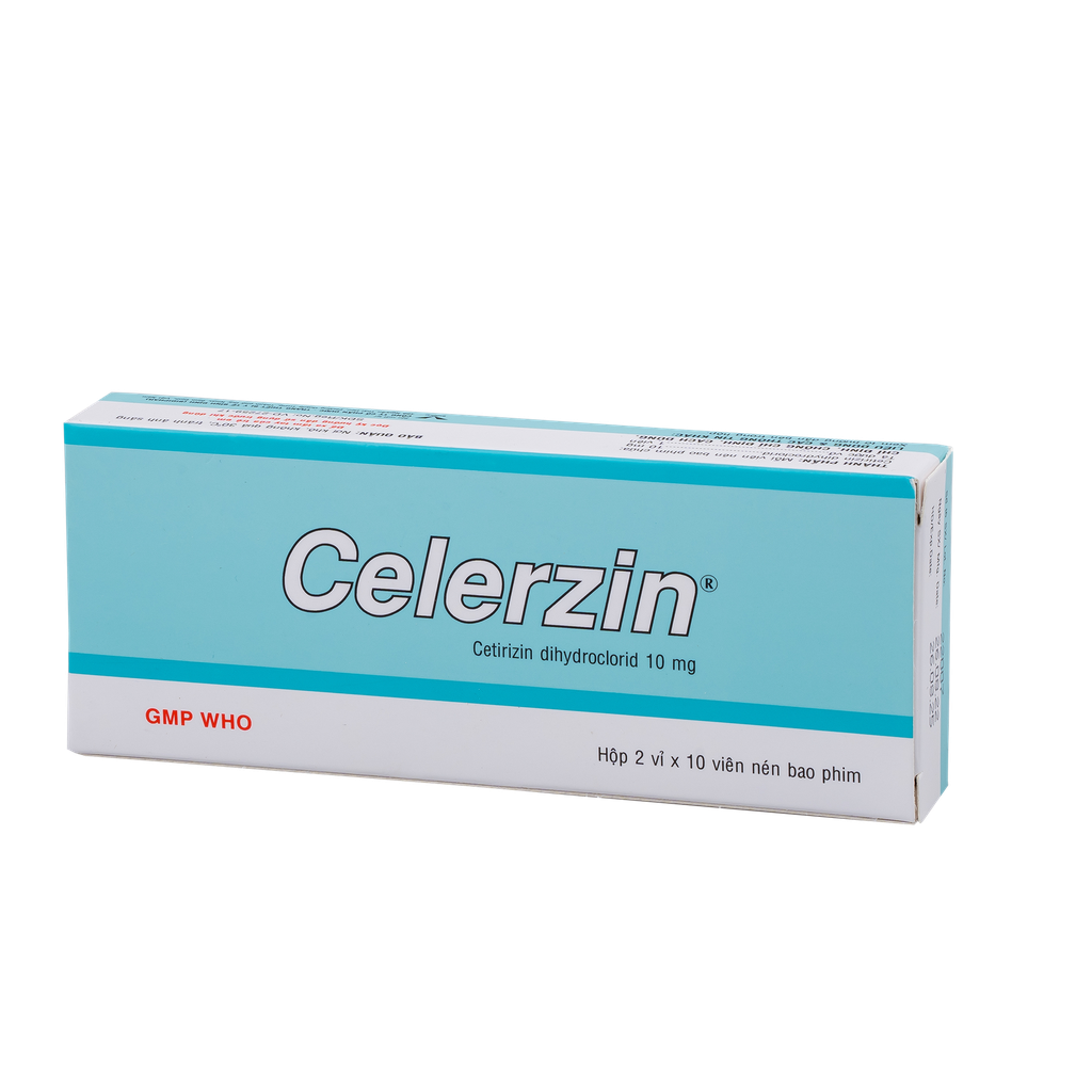 Celerzin 10mg (vỉ nhôm) H/20 Hộp 2 Vỉ x 10 Viên Bidiphar