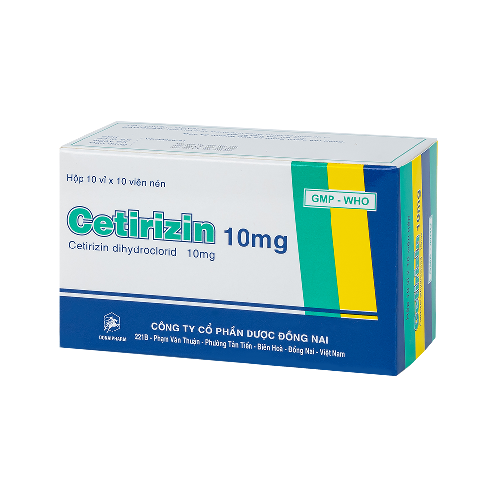 Cetirizin Hộp 10 vỉ x 10 viên