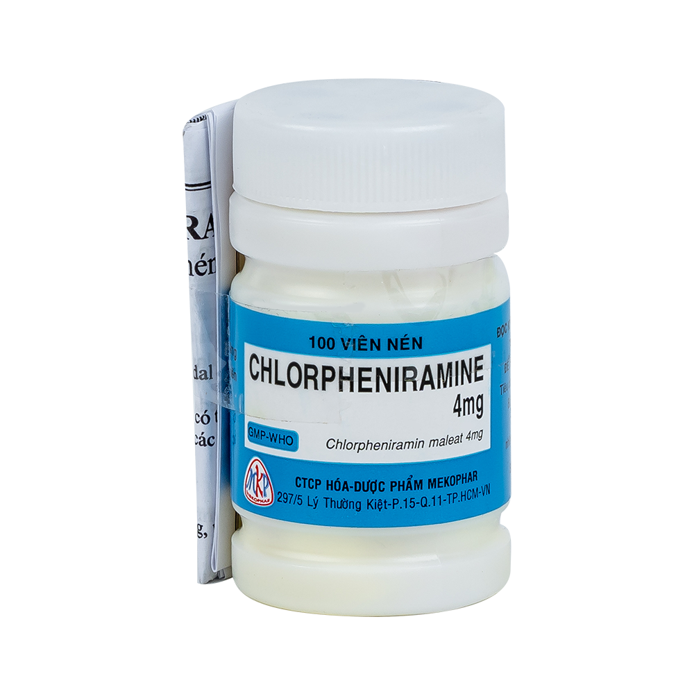 CHLORPHENIRAMINE 4mg (C/100VNE)