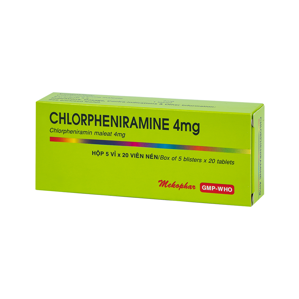 CHLORPHENIRAMINE 4mg (H/5Vỉ/20VNE)
