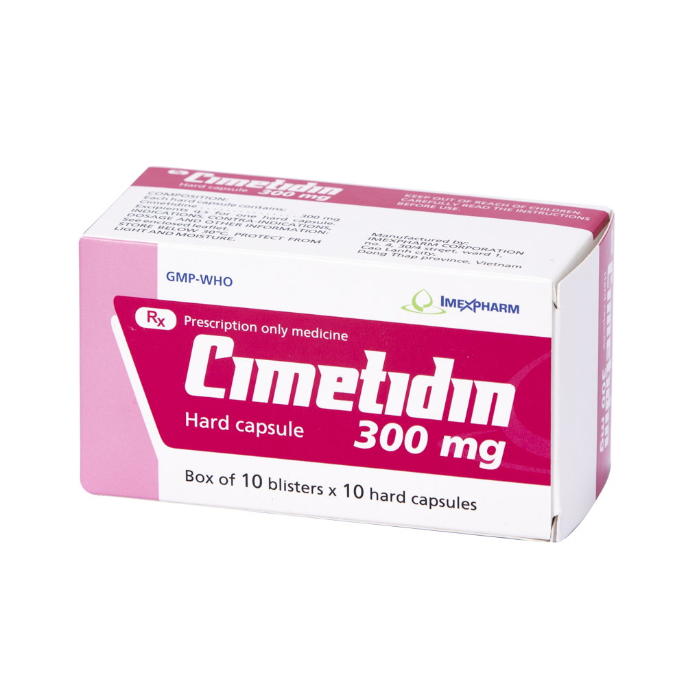 Cimetidin Hộp 10 vỉ x 10 viên Imexpharm