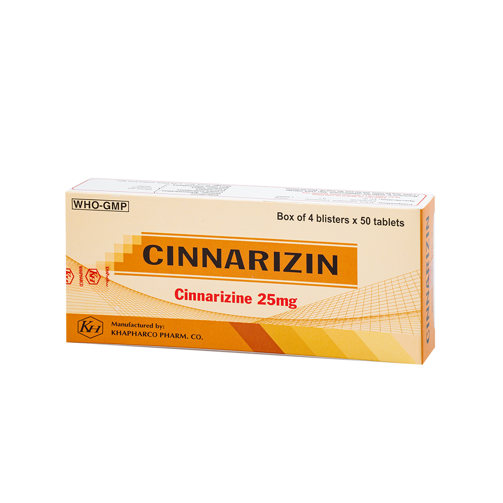 CINNARIZIN 25mg Vnén Hộp 200 viên Khapharco