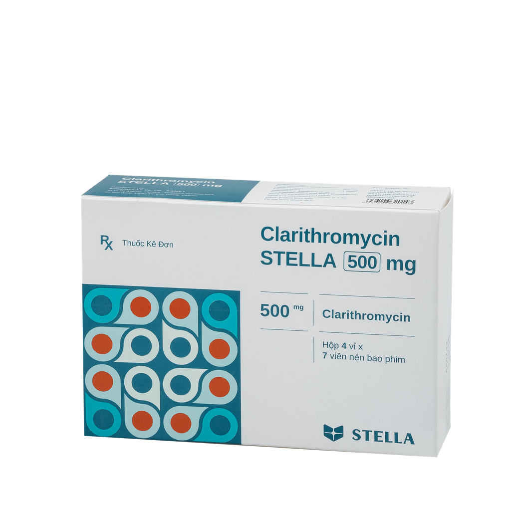 Clarithromycin Stella 500mg Hộp/28viên Stella