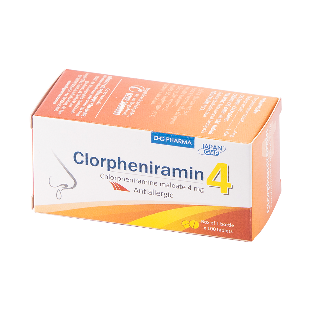 Clorpheniramin 4 Chai 100 viên DHG
