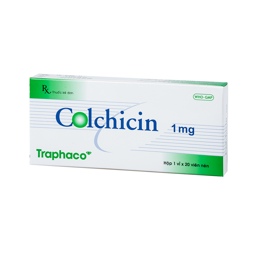 Colchicin 1mg Hộp 1 vỉ x 20 viên Traphaco