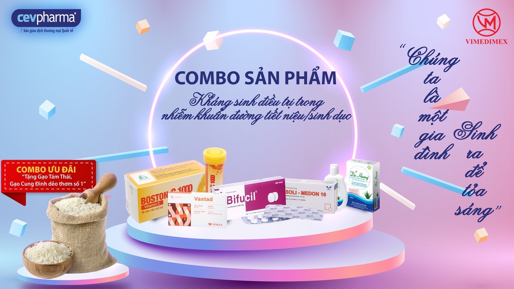 Combo Kháng sinh điều trị trong nhiễm khuẩn đường tiết niệu/sinh dục